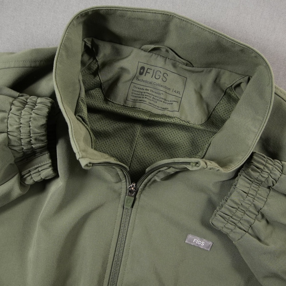 FIGS Medical Scrub Full Zip Mesh Panel Women Technical Jacket 4XL Nursing